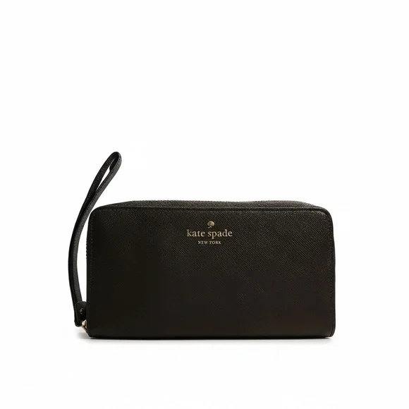 ♠️ Kate Spade Black Wallet Wristlet EUC - Picture 1 of 4
